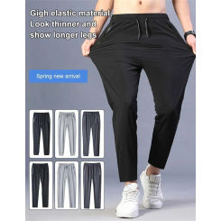 Men Casual Pants Lightweight Joggers Quik Dry Running Hiking Workout Track Man Y2k Clothing Pockets Gym Work Trousers Pantalones