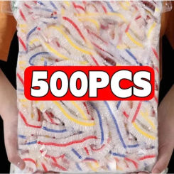 Disposable Food Covers Fresh-keeping Food Cover Plastic Colorful Elastic Wrap Lid Plate Kitchen Nylon Packaging Bags Storage Bag