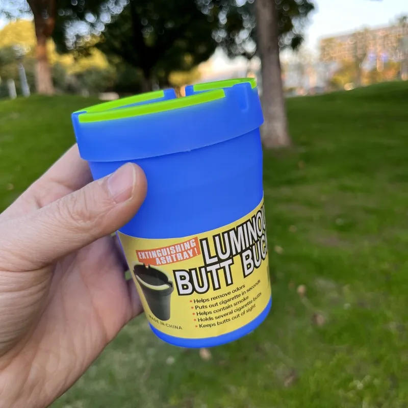 Description Picture 4 of item1pc Glow In The Dark Ashtray Self-Extinguishing Cup, Portable Ash Holder For Car, Truck, Home, And Office Use