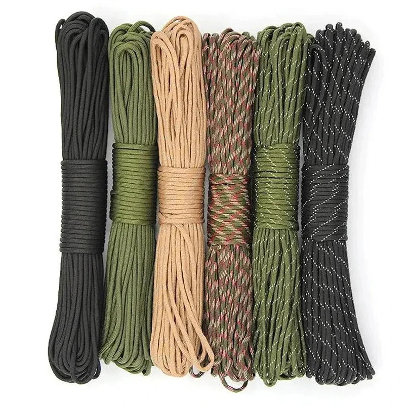 Description Picture 2 of item100FT Military Paracord 7 Strand 4mm Camping Accessories Outdoor Survival DIY Bracelet Rope Hiking Clothesline Camping Gadgets