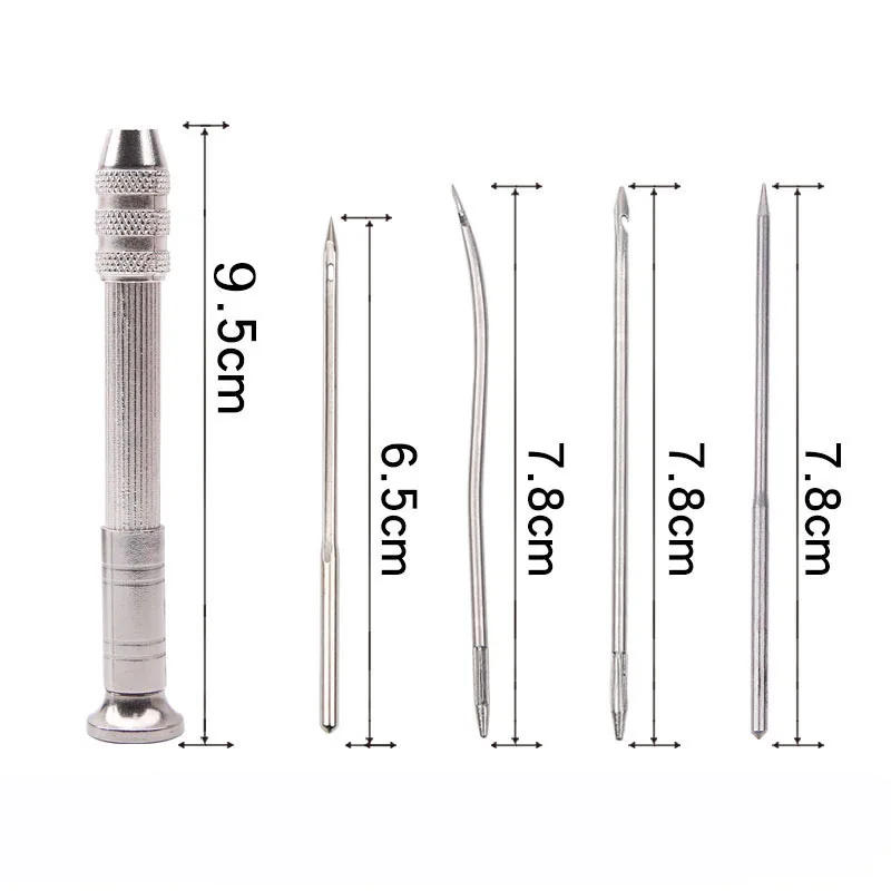 Description Picture 6 of itemLeather Sewing Awl Set Replaceable Multifunctional Shoes Repair Tool Kit Punch Stitching Needles DIY Sewing Leathercraft