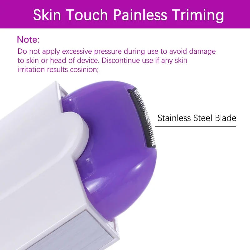 Description Picture 5 of itemPainless Skin Touch Tactile Hair Trimmer For Women Face Leg Bikini Hand Body Electric Shaver Razor Hair Removal Epilator Clipper