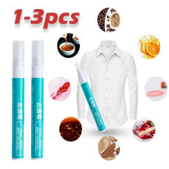 1-3pcs Magic Clothing Stain Removal Pen Washing Free Oil Red Wine Stain Remover Marker Pen For Small Greasy Filth On T-Shirt