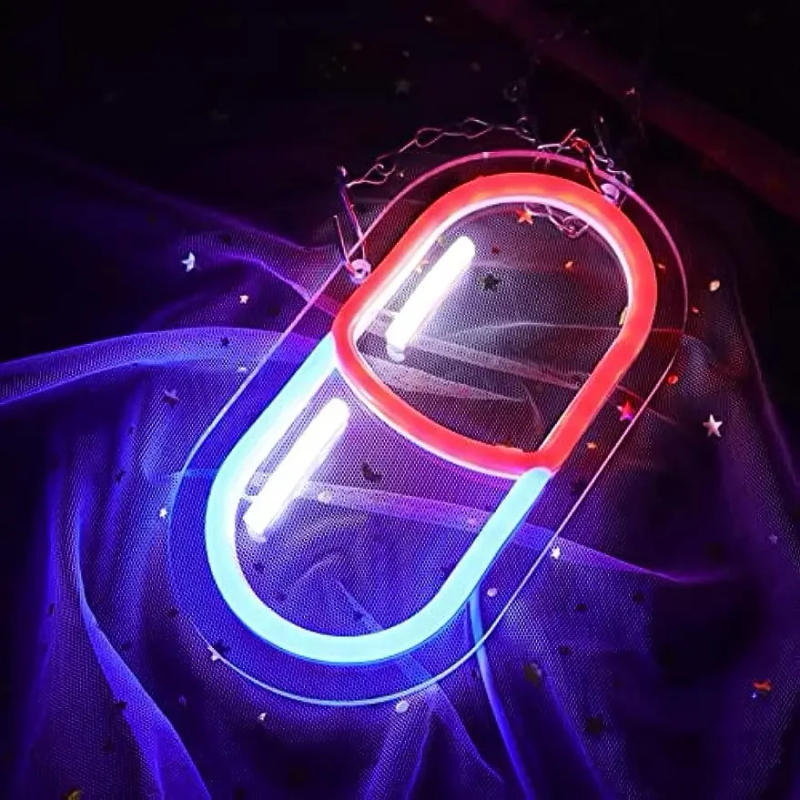 Description Picture 2 of itemChill Pill Neon Sign for Game Room Decor Capsule Shape Led Light for Wall Decor Gaming Party Club Pub Decor 5V USB Power Supply