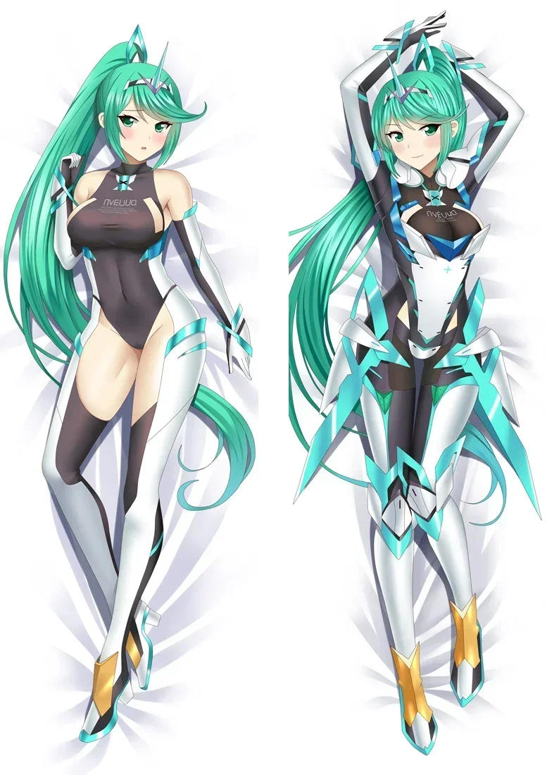 Description Picture 2 of itemAnime Decor Pillow Case Xenoblade Mythra Pyra Pneuma Dakimakura 2-Side Print Pillowcase Hugging Body Cushion Cover Otaku Waifu