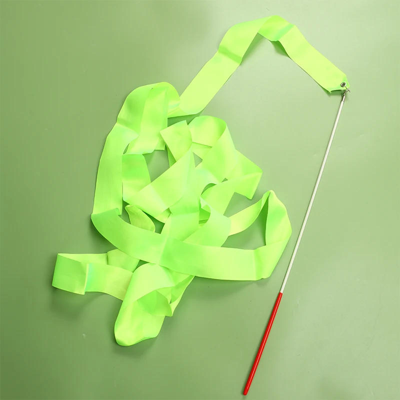 Description Picture 2 of item2/4M Professional Colorful Gym Ribbons Dance Ribbon Rhythmic Art Gymnastic Ballet Streamer Twirling Rod Stick For Gym Training