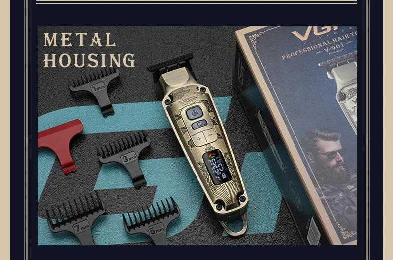 Description Picture 5 of itemVGR Hair Trimmer Cordless Professional Barber Hair Cutting Machine Electric Hair Clipper Digital Display Trimmer for Men V-901