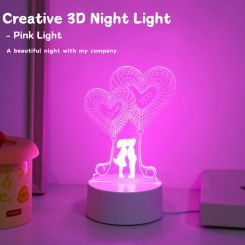 3D couple night light decoration bedroom LED light home desktop decoration fancy lighting Valentine's Day gift light