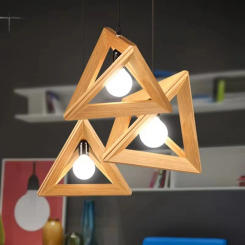 Simple Modern Japanese Creative Chandelier Led Log Chandelier Wood Art Bar Restaurant Bedroom Living Room Lamp Lighting Tools