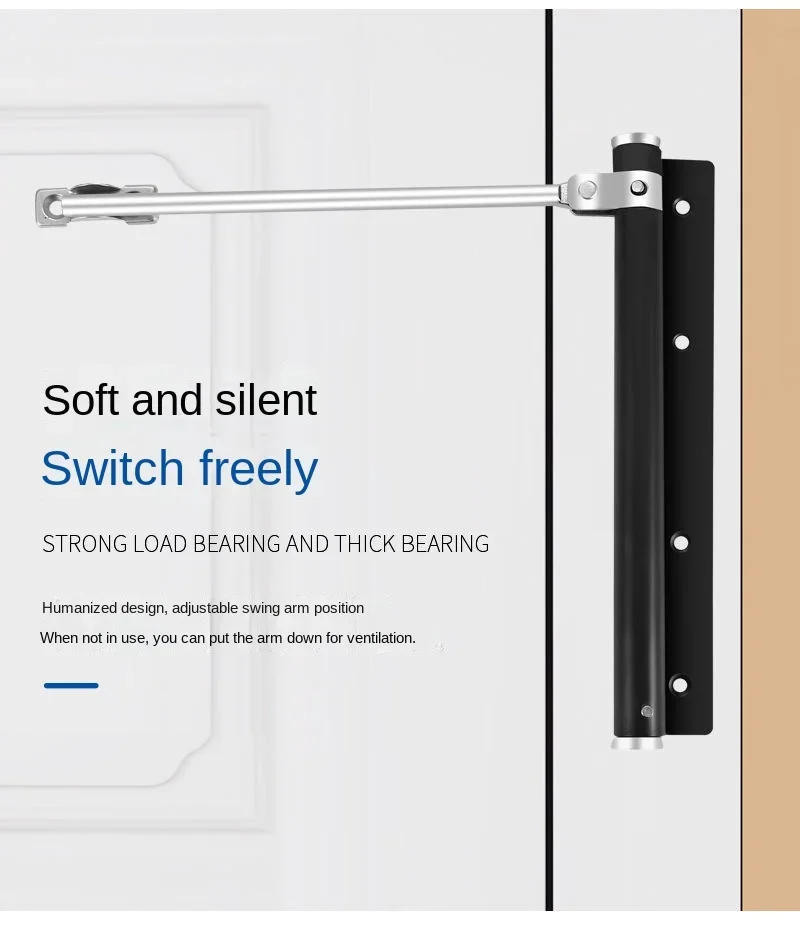 Description Picture 4 of itemAutomatic Door Closer Household Large Door Closer Simple Spring Mute Rebound Light Closer Invisible Door Hinge