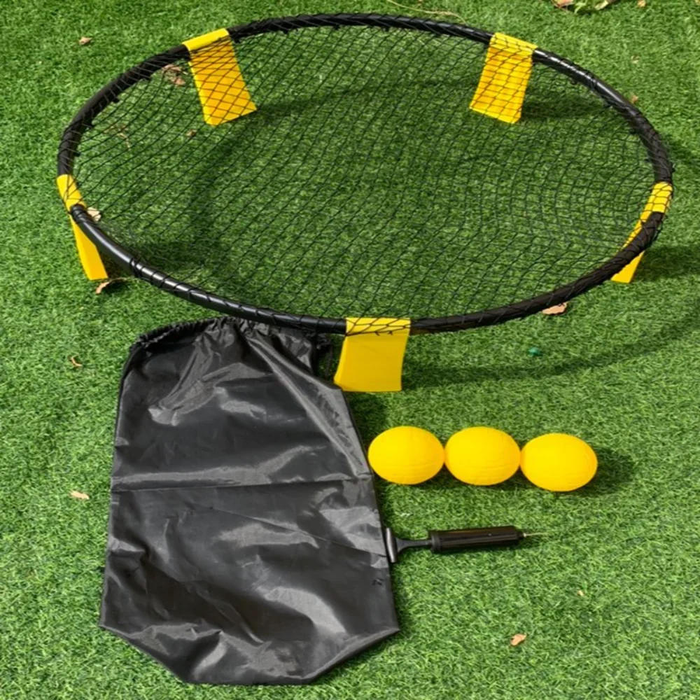 Description Picture 5 of itemBeach Volleyball Ball Mini Game Set Outdoor Team Sports Lawn Fitness Equipment With 3 Balls Volleyball Net Volleyball Set