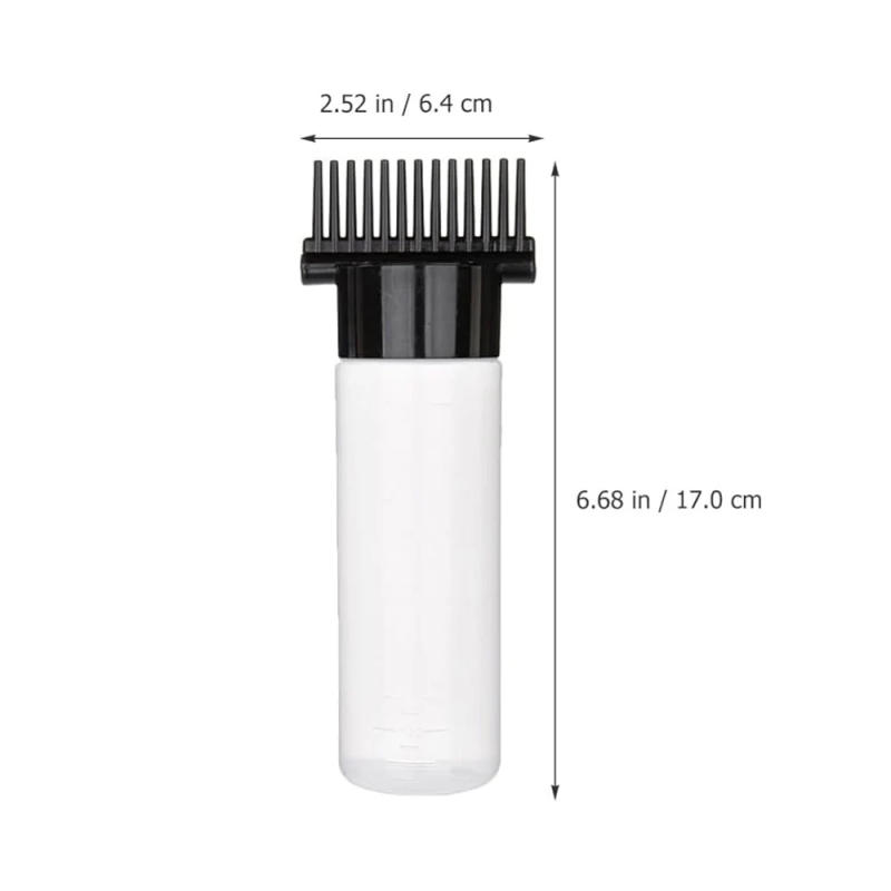Description Picture 2 of itemNew 180ML Refillable Bottle Hair Dye Shampoo Plastic Applicator Comb Dispensing Salon Oil Hair Coloring Hairdress Styling Tool