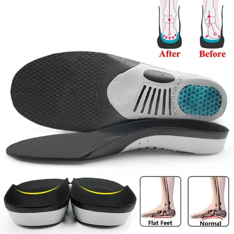 Description Picture 2 of itemOrthopedic Insoles Man Woman Arch Support Flat Foot Correction Sports Camping Massage Breathable Sweat-absorbing Cushion Pad
