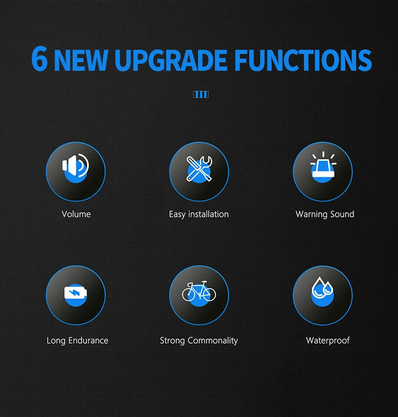 Description Picture 3 of itemElectric Bicycle Horn Bike Bell Accessories Horns Speakers 120db Loud Warning Sound Waterproof bocina For Kids Scooters Bikes