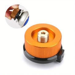 PSKOOK Outdoor Camping Gas Stove Converter Gas Burner Connector Aluminum Gas Tank Adapter c Picnic Stove Propane Refill Adapter