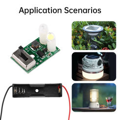 1.2V Lithium Battery Circuit Board with 2V Solar Panel for Ceramic Lamp Jar Lamp Lawn Lamp Circuit Board Control Board