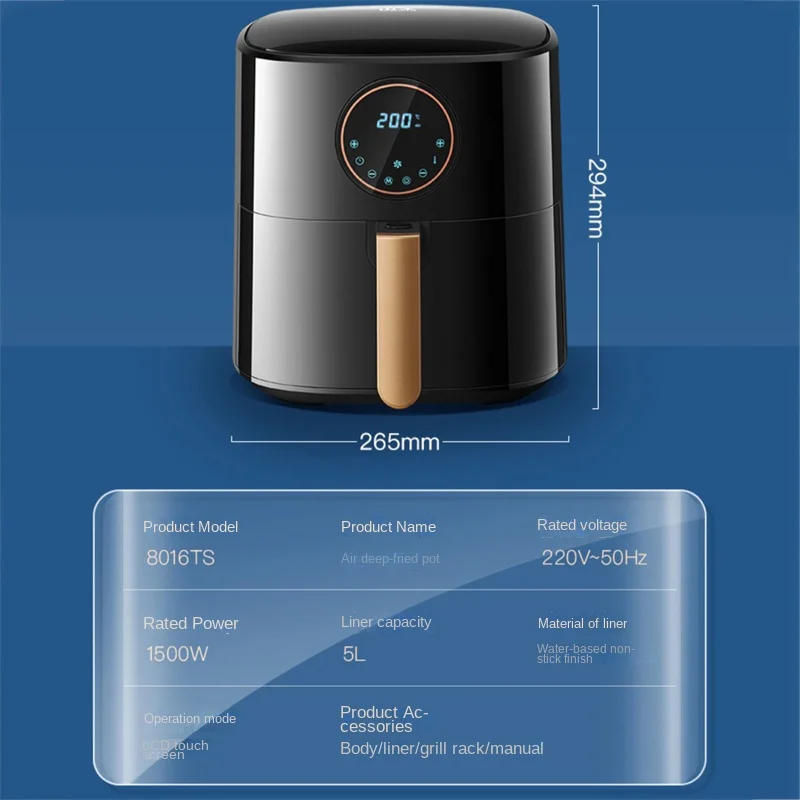 Description Picture 2 of itemHousehold Electric Air Pan Large Capacity Inteligente Multifunctional Deep Fryer Airfryer Accessories Oil-free Air Fryer Kitchen