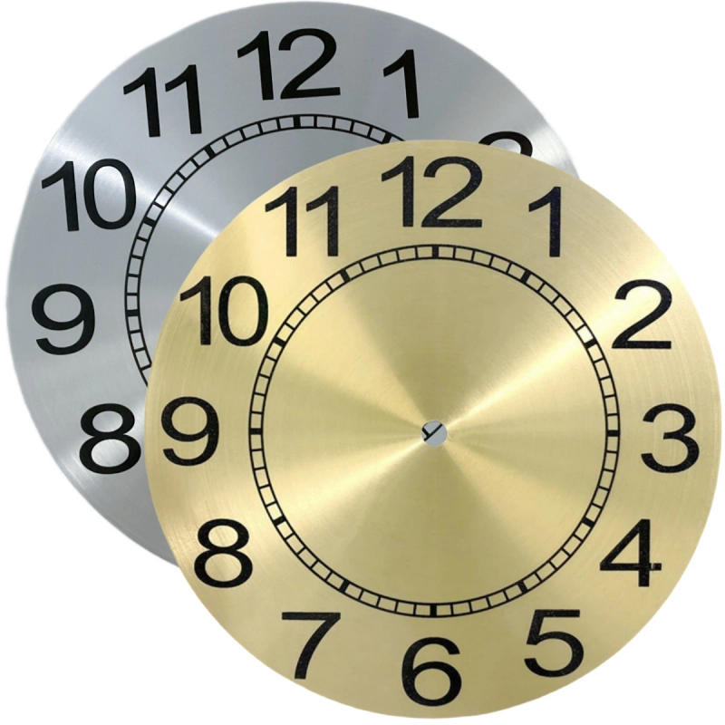 Description Picture 2 of itemClock Dial Face For DIY Quartz Wall Clock 9.5In Diameters Thick 0.5MM Aluminium Metal Clock Dial Face Replacement Arabic Numeral
