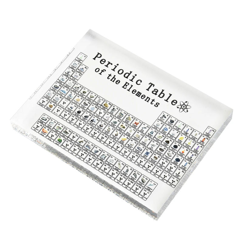 Description Picture 5 of itemAcrylic Board With Real Elements Letter Decoration Periodic Table Kids Teaching School Display Chemical Element Home Decor 1pc