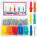 160pcs Drywall Anchors and Screws Assortment Kit with Organizer Cross Tips Wall Anchors And Screws For Drywall Accessories