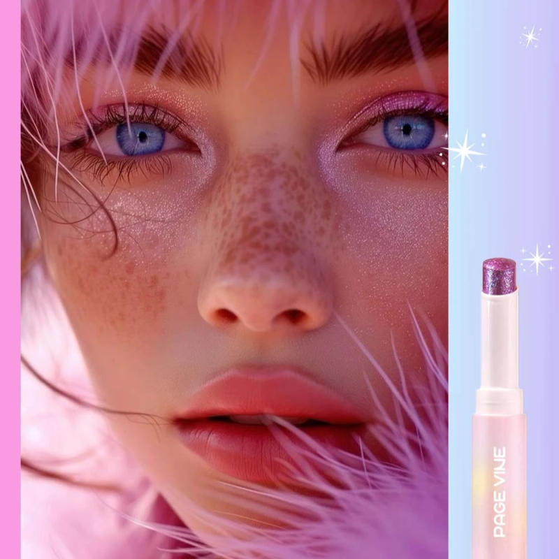 Description Picture 6 of itemJelly Eyeshadow Highlight Stick, Glitter Shimmer Long-Lasting High Pigment, Valentine's Day Party Beach Travel Holiday