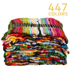 100/200/447 Pcs Embroidery Thread Mix Color Cotton Sewing Skeins Craft Cross Stitch Floss Kit Line DIY Tools Make Bracelets