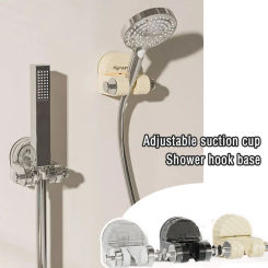 Shower Suction Cup Fixed Base Universal Shower Rack Mounting Bracket Non Perforated Shower Nozzle Mounting Bracket