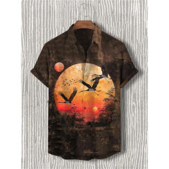 Men's Casual Shirt Hawaiian Shirt Men Summer 3d Print Casual Short Sleeved Shirt For Men Clothing Breathable Shirts