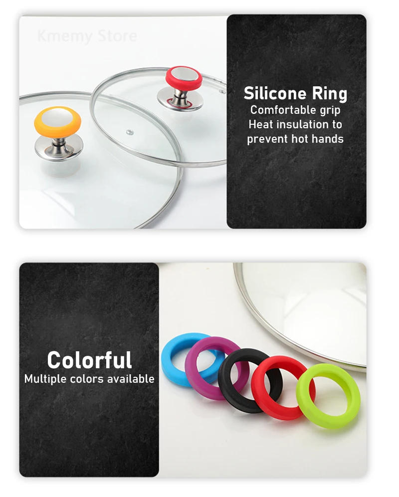 Description Picture 6 of itemColorful Universal Replacement Kitchen Cookware Pot Pan Lid Hand Grip Knob Handle Cover Pan Lid Handle Kitchen Accessories Tools