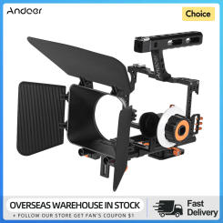 Andoer C500 Aluminum Alloy Camera Camcorder Video Cage Rig Kit Film Making System for Panasonic GH4 for Sony A7S/A7/A7R/A7RII