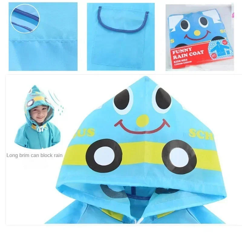 Description Picture 5 of item1PCS Children's cartoon raincoat Korean children's rain gear Cute baby poncho household goods playground Lovely and durable