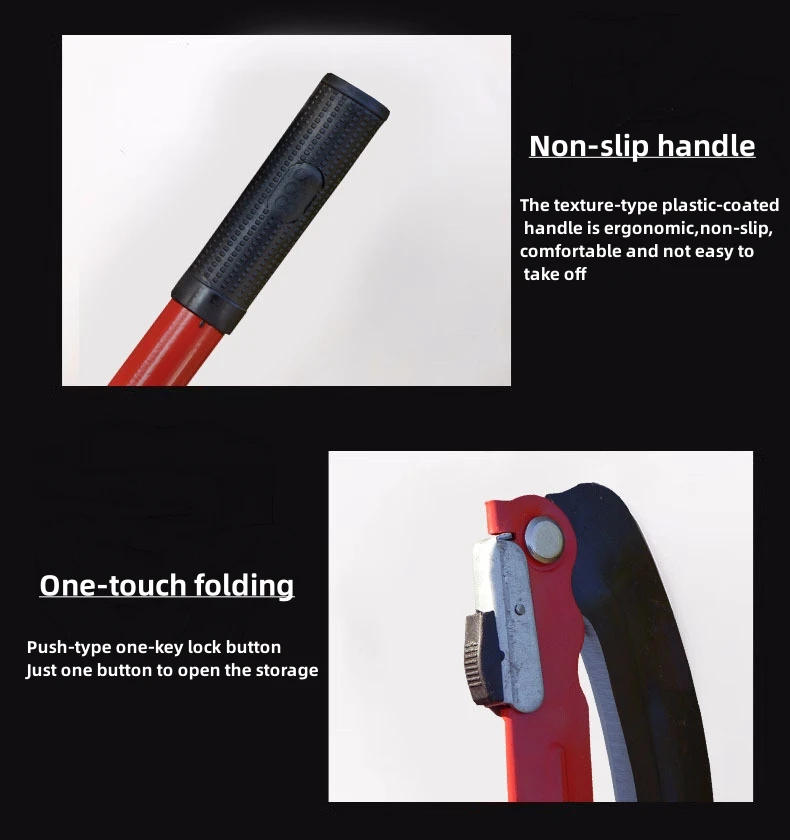 Description Picture 6 of itemAgricultural Folding Sickle Long Handle  Folding Scythe Lawn Mower Gardening Grass Weeding Knife with spare blade Garden Tool