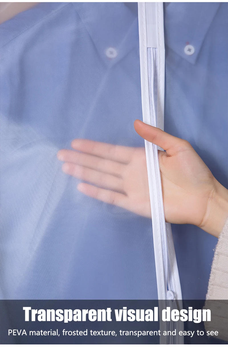 Description Picture 6 of itemDust proof Garment Protector Cover Bag Fully Enclosed Clothes Cover with Zipper Clothes Bags Hanging Durable Clothes Storage Bag