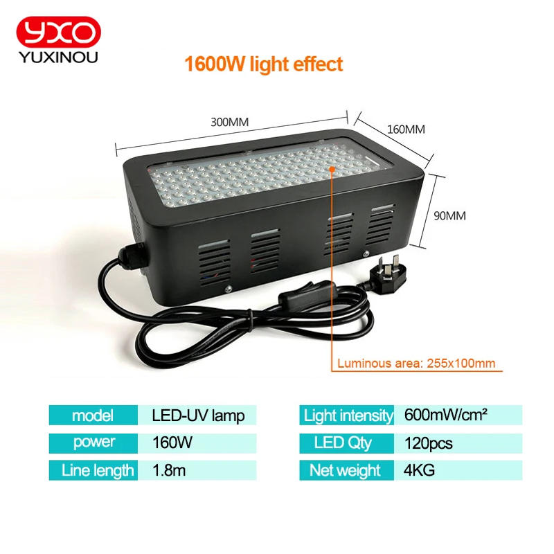 Description Picture 5 of itemER020 High Power LED Glue Shadowles Green Oil Resin 3D UV Ultraviolet Curing Lamp 365nm 395nm 405nm Machine