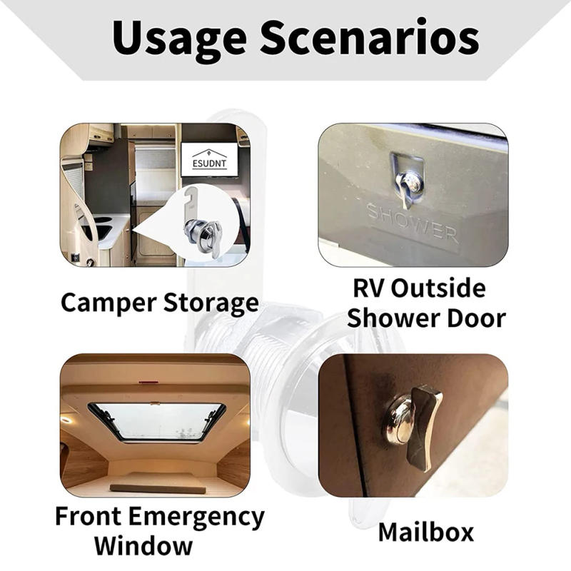 Description Picture 5 of itemMailbox Lock Cam Lock Locker Lock RV Camper Trailer MotorHome Nonlocking Thumb Turn Cam Lock for Compartment Doors