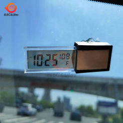 Mini Digital Car Thermometer Thermostat Timer Clock Temperature Instruments Sensor Wall Type Meter LCD Display Weather Station