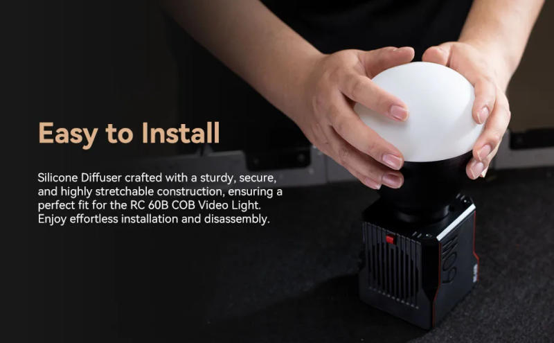 Description Picture 5 of itemSmallRig Silicone Diffuser, Softbox for RC 60B, Installed with RC 60B Mini Reflector -4529