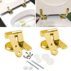 Zinc Alloy Toilet Seat Hinge Flush Toilet Cover Mounting Connector Toilet Seat Hinge Replacement With Fittings