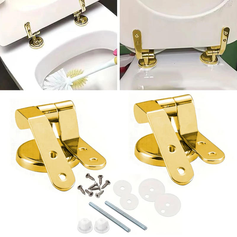 Description Picture 2 of itemZinc Alloy Toilet Seat Hinge Flush Toilet Cover Mounting Connector Toilet Seat Hinge Replacement With Fittings