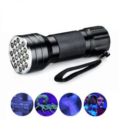 395nm UV Flashlight Blacklight Zoomable USB Rechargeable UV Light Ultraviolet Flashlight for Pet Urine Detector Resin Curing