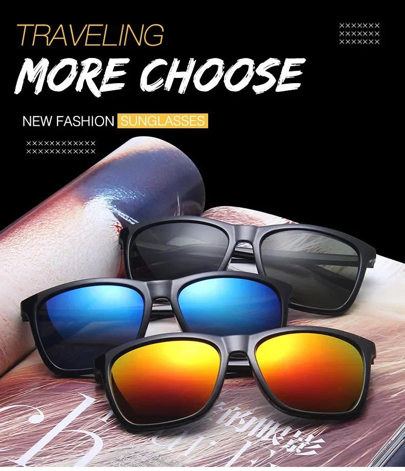 Description Picture 4 of itemNew Retro Fashion Polarized Sunglasses Men's Sports Designer Driving Sun Glasses Retro UV Black Goggles UV400 Eyewear
