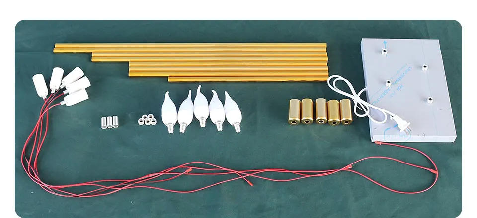 Description Picture 6 of itemHome Decor Candles Candle Holder 5 Heads Shiny Golden Electroplated Road Lead Light Wedding Home Decoration Accessories Mariage