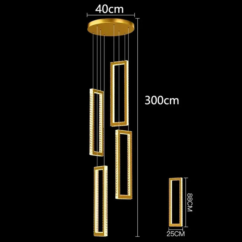 Description Picture 4 of itemModern home decoration crystal chandelier, stair Pendant lamp, living room Pendant lights, interior lighting