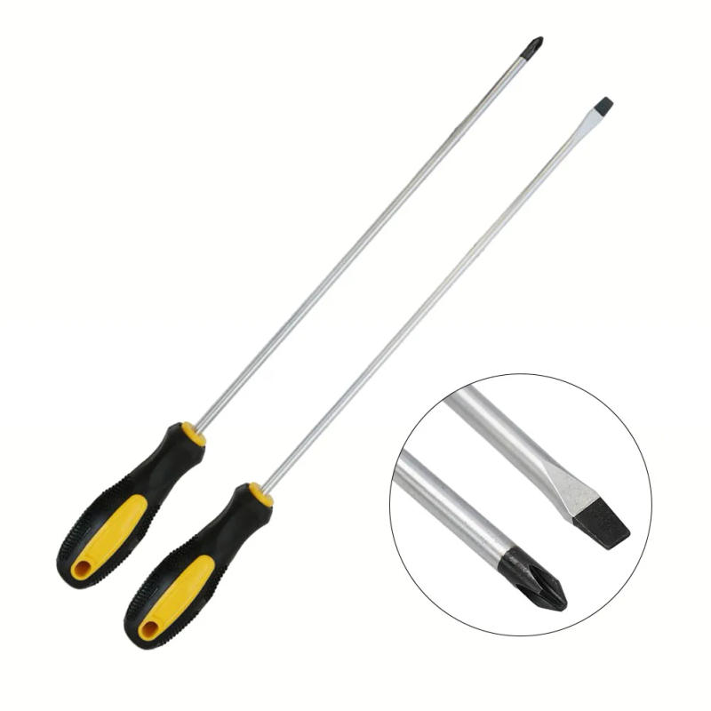 Description Picture 2 of item12Inch Long Slotted Cross Screwdriver Magnetic Screwdriver With Rubber Handle Anti Slip Screwdriver Hand Tools New