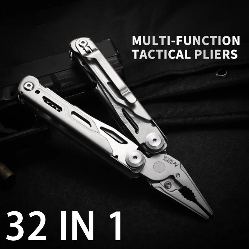 Description Picture 6 of itemMulti-functional Pliers Stainless Steel Outdoor Multi-purpose Tool Emergency Knife and Scissors Combination Needle Nose Pliers