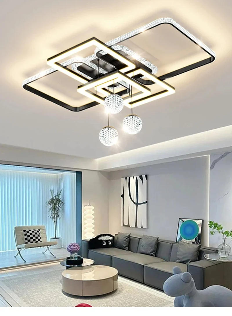 Description Picture 3 of itemNordic Circle Living Room Led Chandeliers For Kitchen Resturant Hanging Lamp Modern Intelligent Decoration Ceiling Pendant Lamps