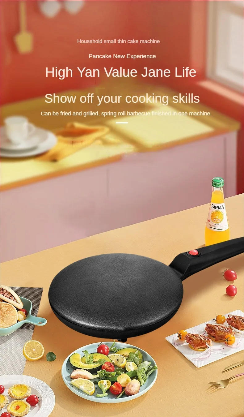 Description Picture 2 of itemElectric Crepe Maker Non-Stick Cooking Surface Electric cake pan Baking Pan single-sided heating small pancake machine