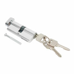 Door Lock Cylinder Aluminum Thumb Turn Cylinder Door Lock UPVC Anti Pick 35/35 + 3 Keys Security Furniture Locks Keys