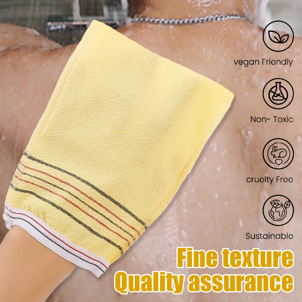 Description Picture 6 of item5/1Pcs Shower Bath Scrub Glove Korean Exfoliating Body Scrub Shower Towel Washcloth Portable For Adults Coarse Grain Brush