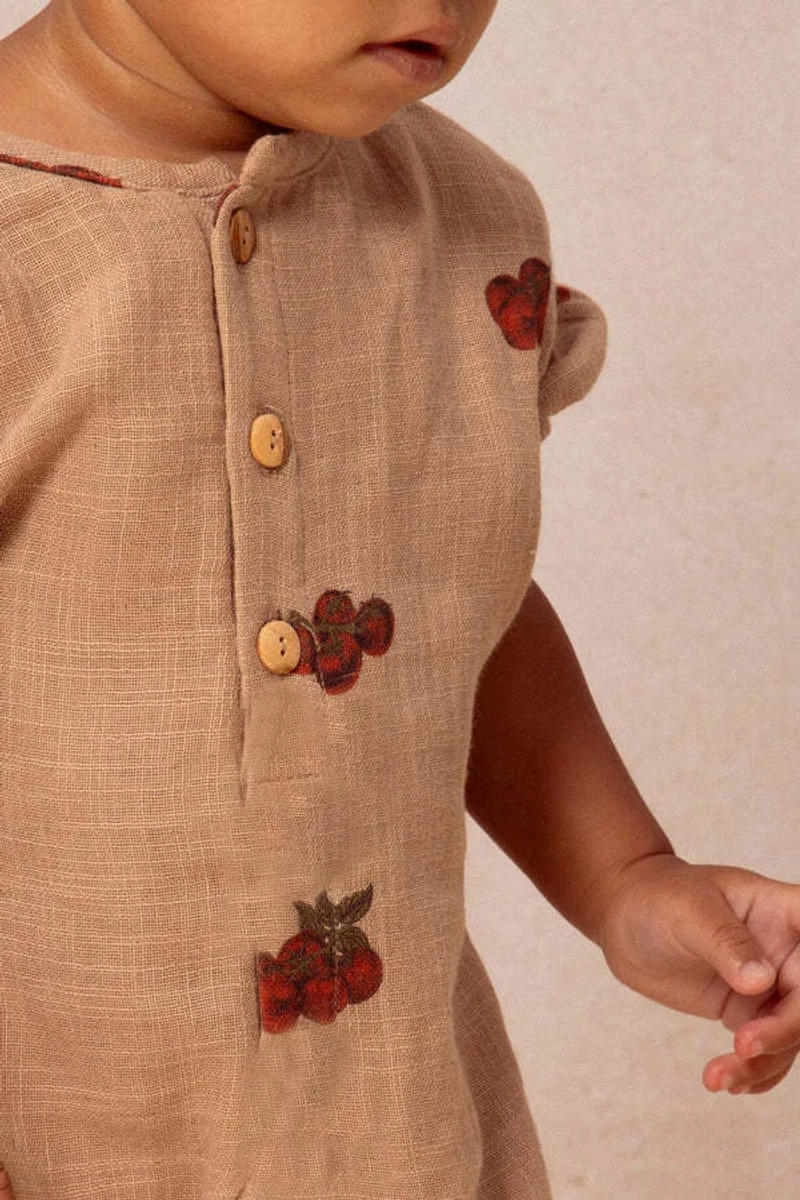 Description Picture 5 of itemRomperDew Summer Baby Clothes Baby Cute Round Neck Triangle Pajamas Children Short-sleeved Bum Coat Baby Rompers